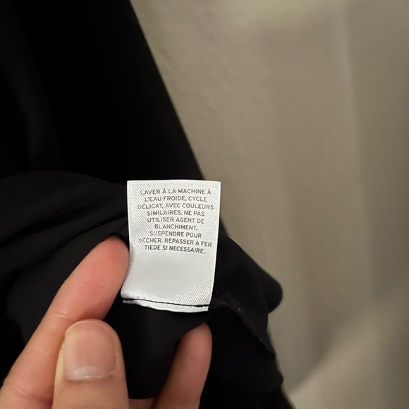 TROUVE Silky Button Down Long Sleeve blouse Size S In Black Style HL299932MI - Picture 10 of 13